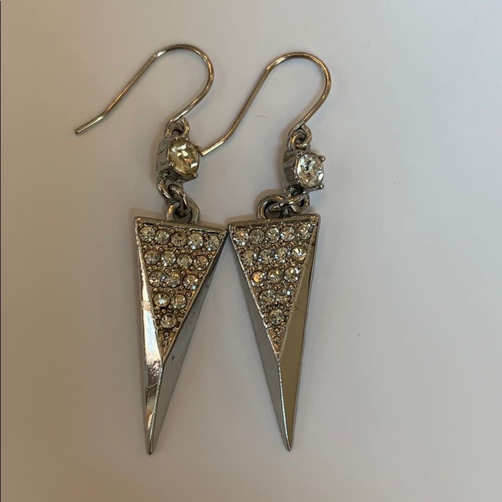 Adornable You rhinestone silver earrings GUC